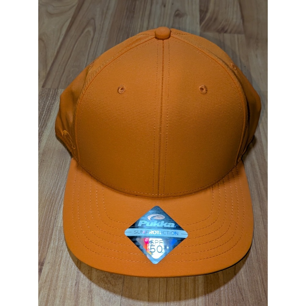 Pukka Snapback Hat Golf Tennis Baseball Orange‎ Blank Cap OSFM
